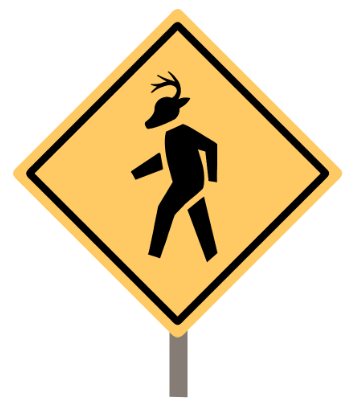 deer xing sign
